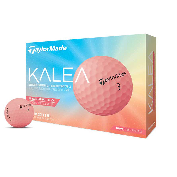 TaylorMade Kalea Matte Peach Logo Golf Balls